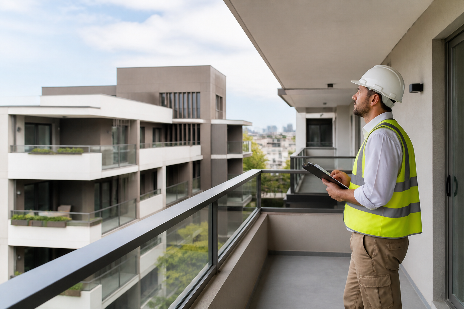Final quality inspection of completed apartment works